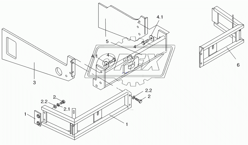 BACK CROSS BAR WITH COUPLING