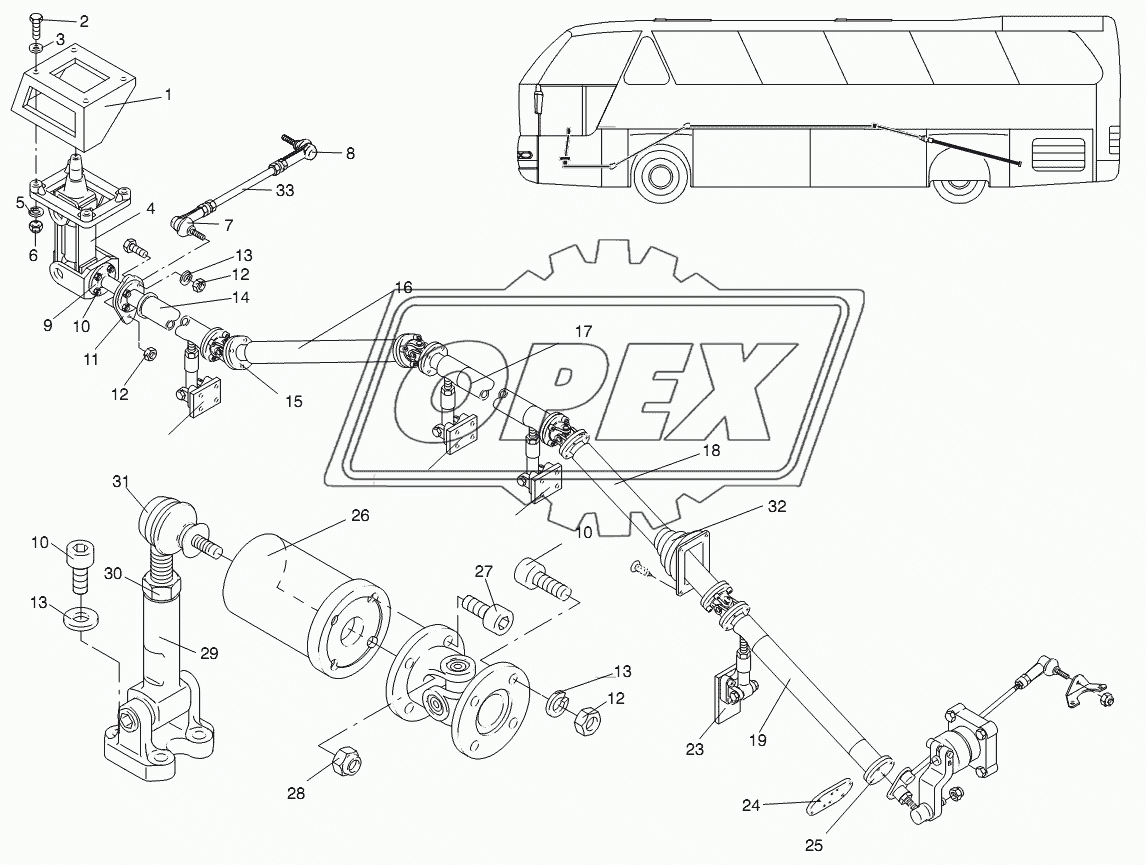 SELECTOR SHAFT AND PARTS