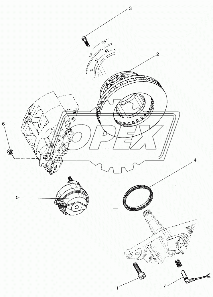 DISK BRAKE TRAILING AXLE 1