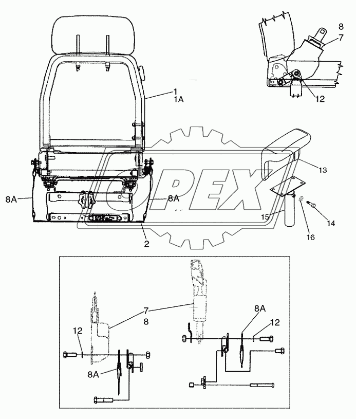 SEAT ASSY, MECHANICAL SUSPENSION ­ MOUNTING