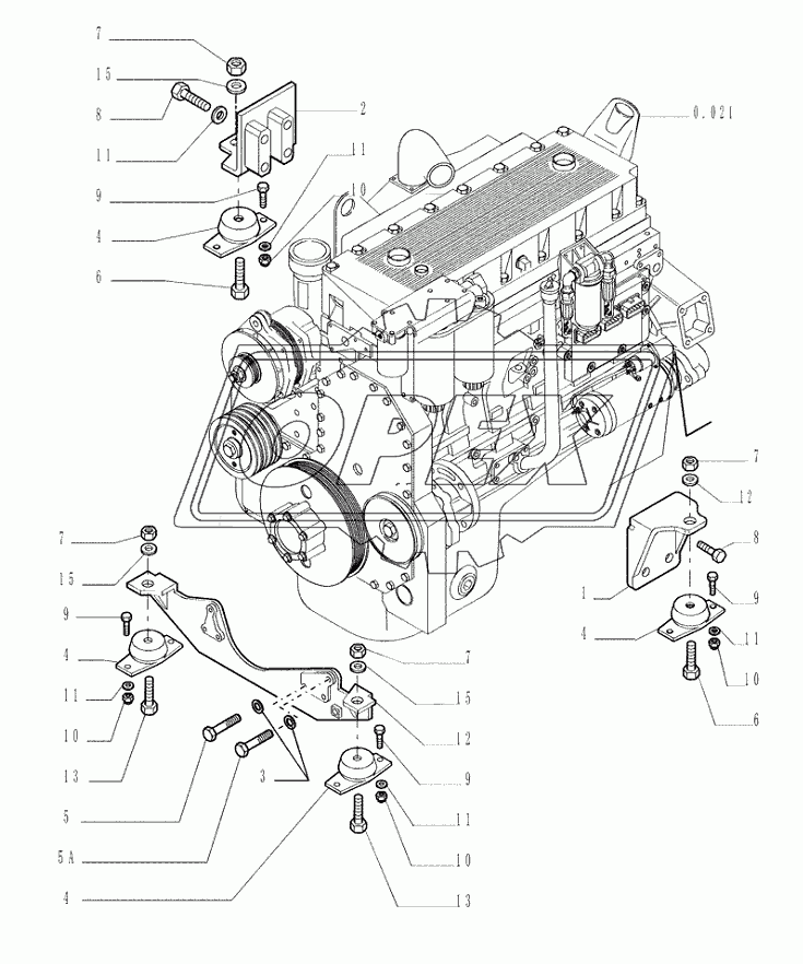 0.505(01) ­ SUSPENSION ­ ENGINE