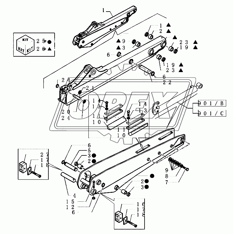 Длинная выдвижная стрела