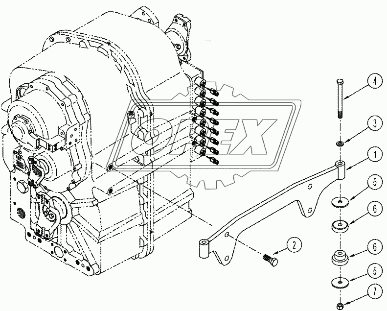 TRANSMISSION MOUNTING - POWER SHIFT