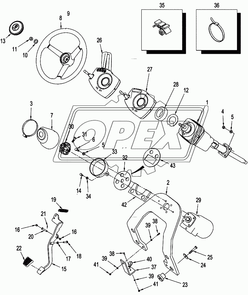 STEERING WHEEL AND COLUMN