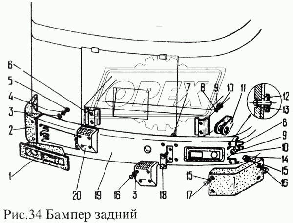 Бампер задний