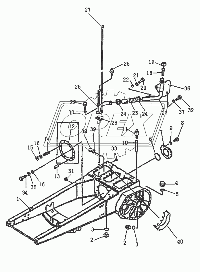 STEERING CASE AND MAIN FRAME (PD220Y-1)