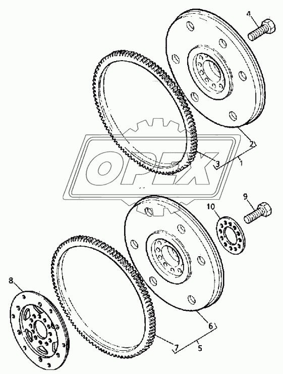 FLYWHEEL AND STARTER RING