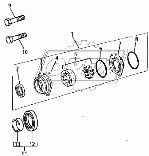 LUBRICATING OIL PUMP AND DELIVERY HOUSING