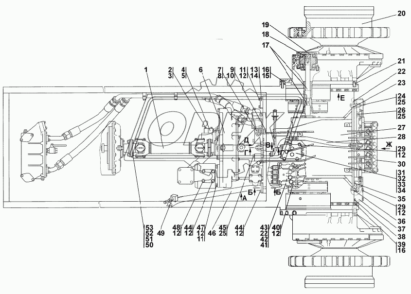 1101-16-2-03СП Установка трансмиссии 1