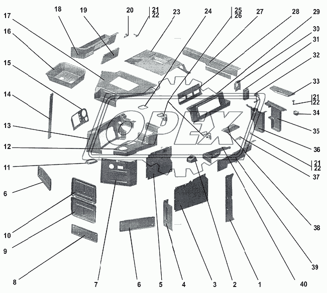 1101-89-5МК Машинокомплект кабины «Четра»