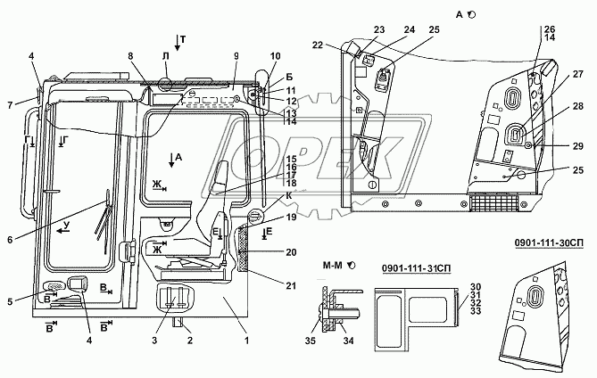 0901-111-29CП/-30СП/-31СП Кабина 1