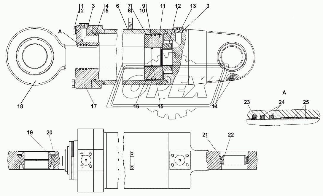 Гидроцилиндр d.250