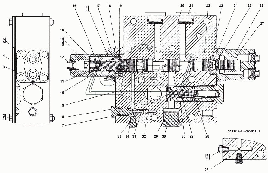 311102-26-32СП/-32-01СП Распределитель