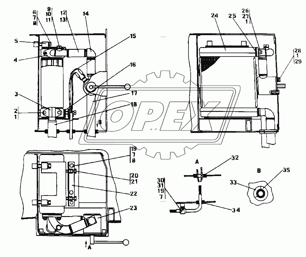 2502-43-40СП Установка обогревателя кабины