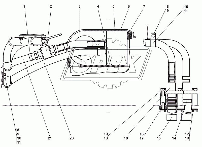 1101-47-1СП Установка отопителя кабины