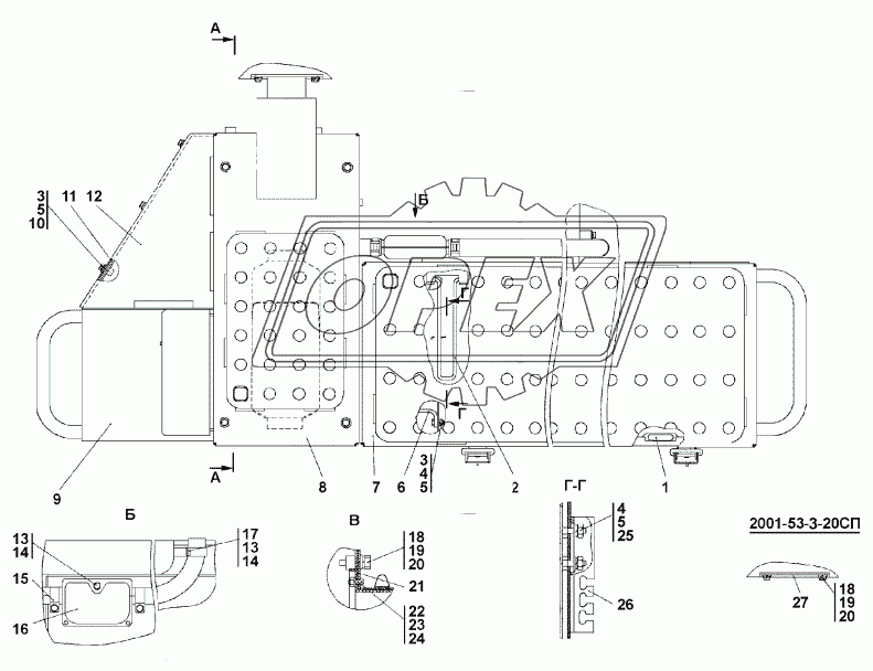 2001-53-3СП Установка независимого отопителя кабины 1