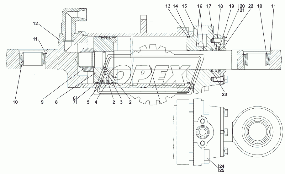 011501-97-502СП Гидроцилиндр d.160