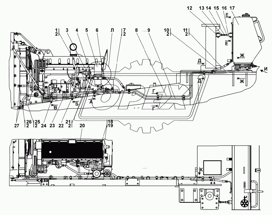 Установка топливного бака 1