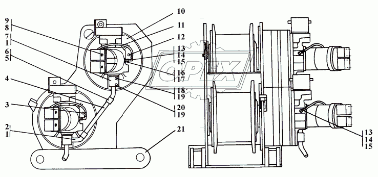 312001-90-1-02П Установка лебедок