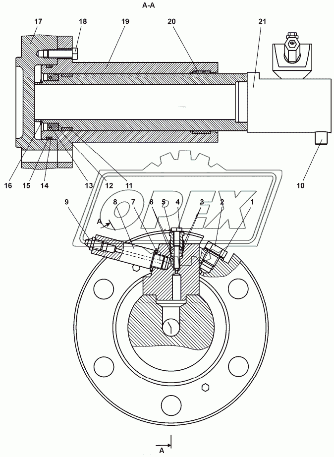 1101-21-42-02СП/-42-03СП Механизм натяжения