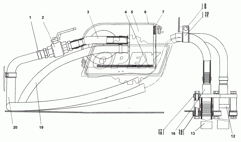 1101-47-1СП Установка отопителя кабины