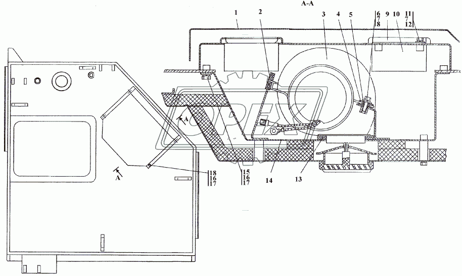 312001-57-2СП Установка вентиляторов кабины