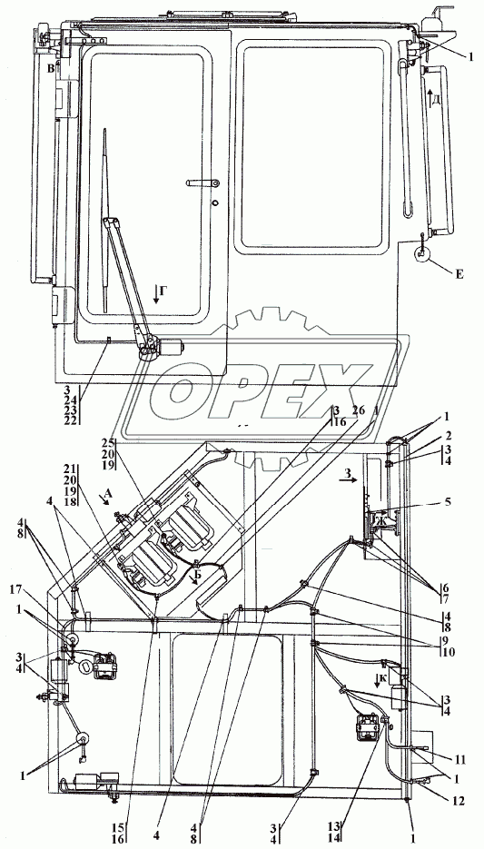 312001-10-12-01СП Электрооборудование крыши кабины 1