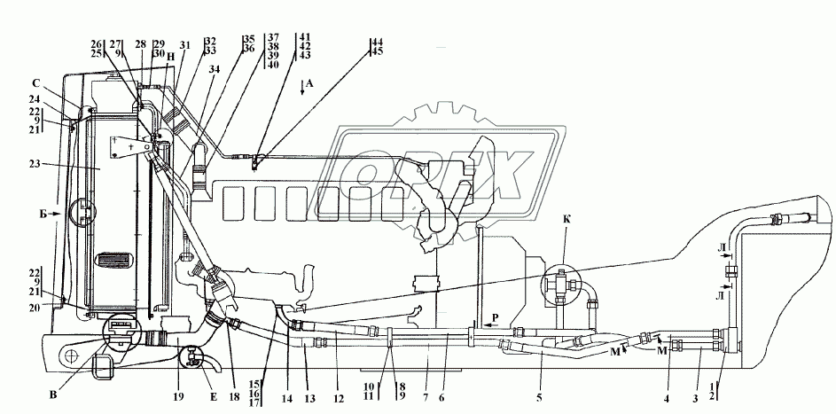 313502-60-10СП Система охлаждения 1