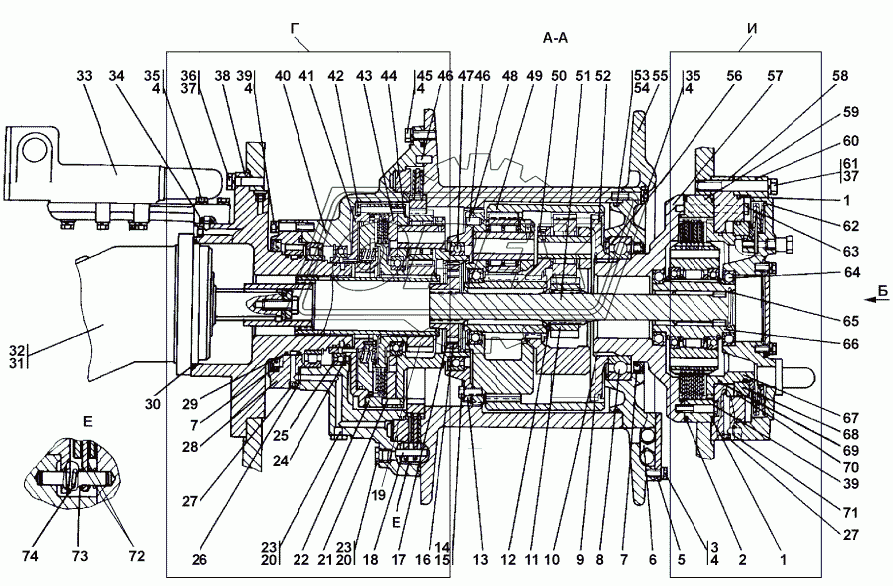 312501 -90-1-02СП/-03СП Привод лебедок 1