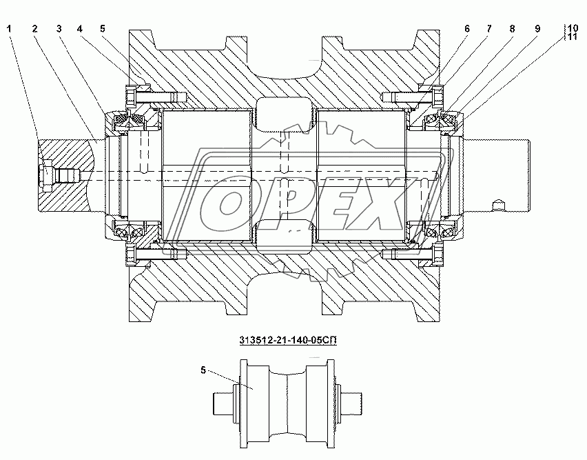 313512-21-140-04СП/-05СП Каток опорный