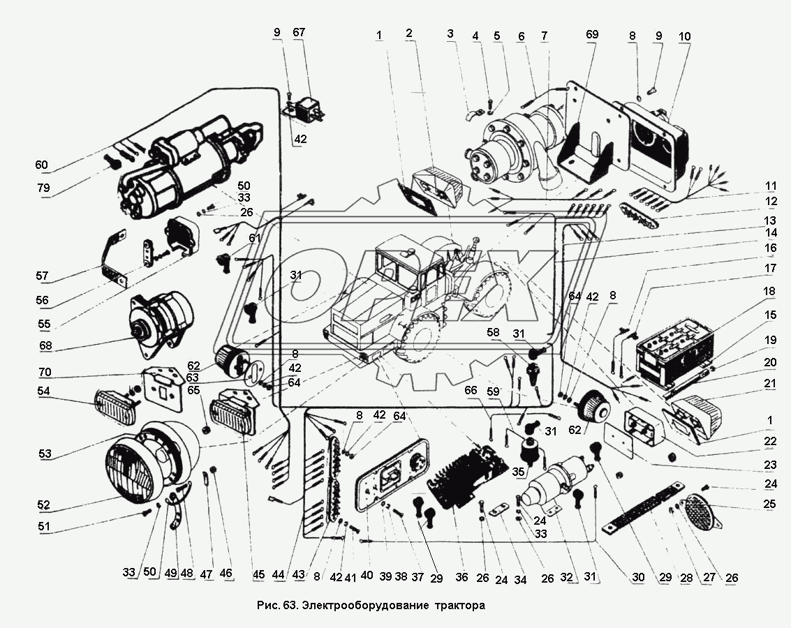 Электрооборудование трактора