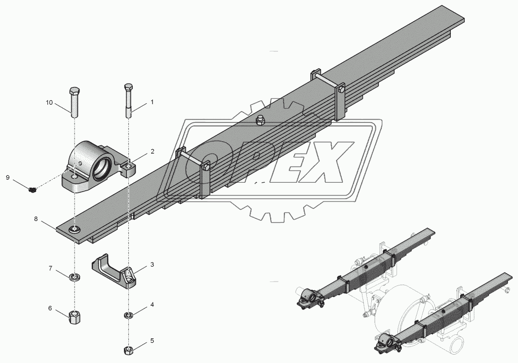 2256010-2900080-2 Рессора с ушком