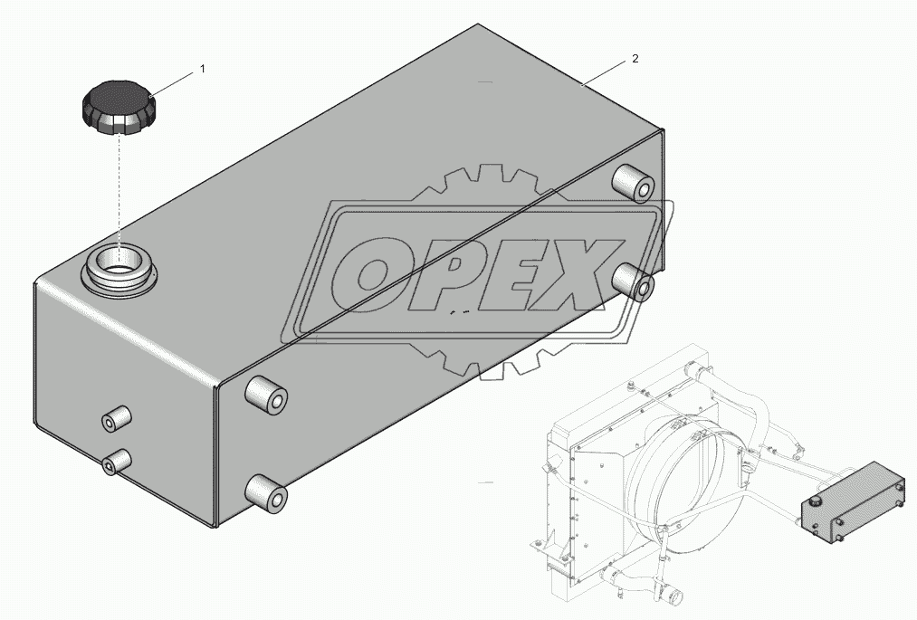 Э744Р3-1300040-1 Бак расширительный