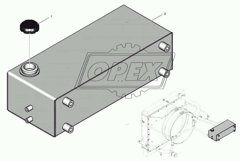 Э744Р3-1300040-1 Бак расширительный