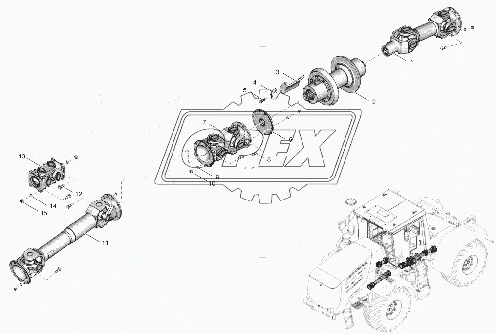 744Р2-2200000 Передача карданная