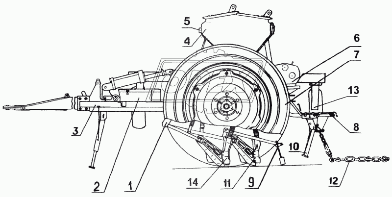 Общее устройство сеялки СЗ-5,4-02