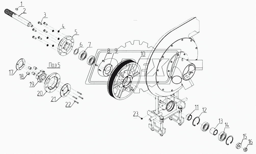 Вентилятор 509.046.6150А. Нижний вал