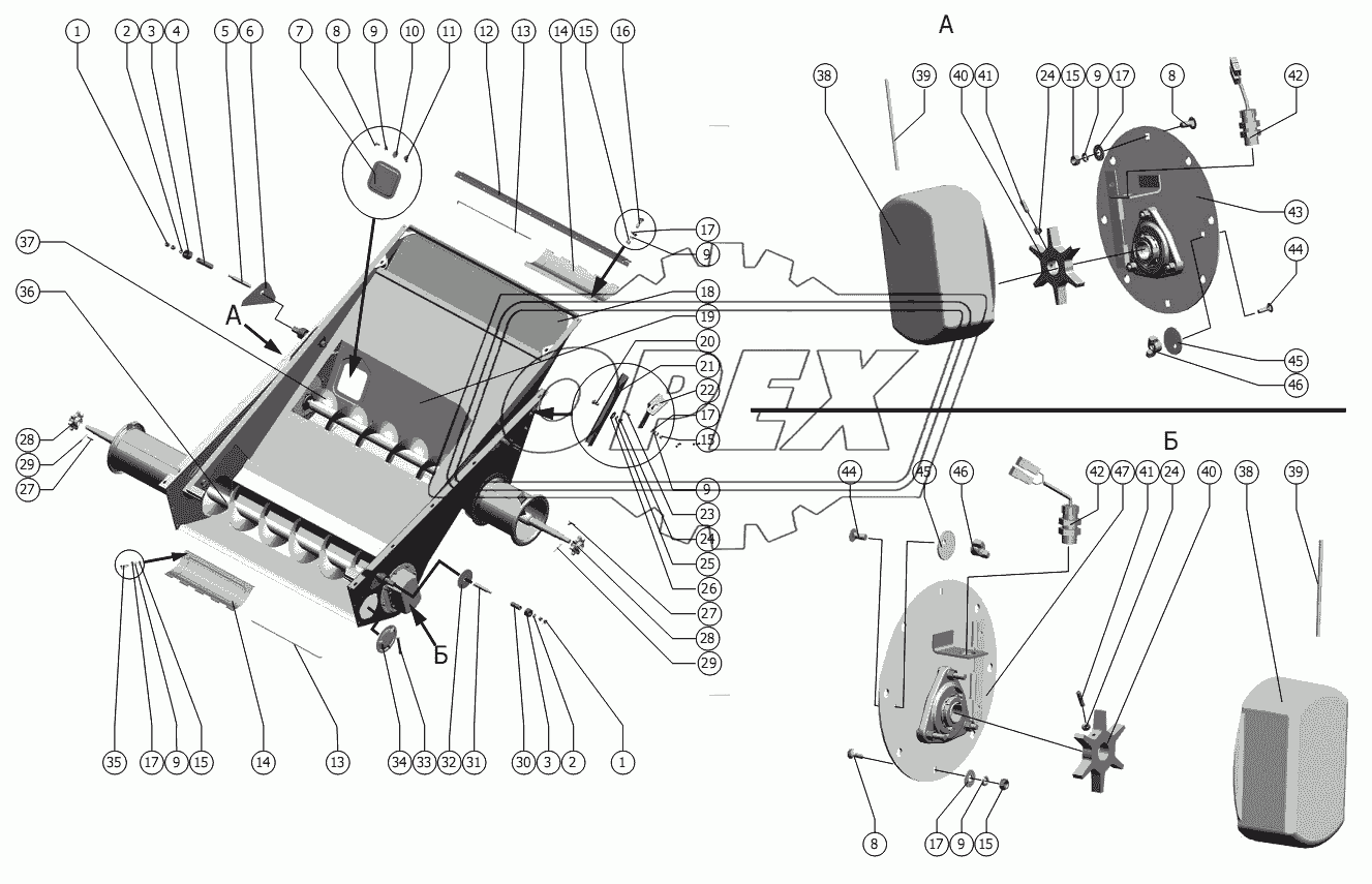 Блок шнеков