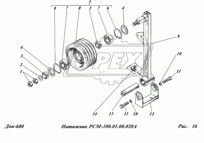 Натяжник РСМ-100.01.00.020А