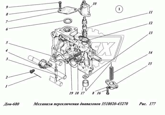 Механизм переключения диапазонов 3518020-43270 1