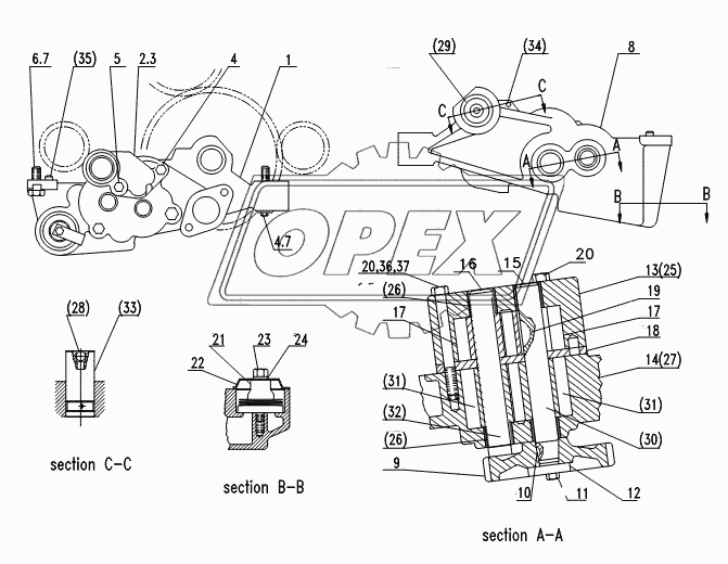 ENGINE OIL PUMP GP (TWO SECTION GEAR)