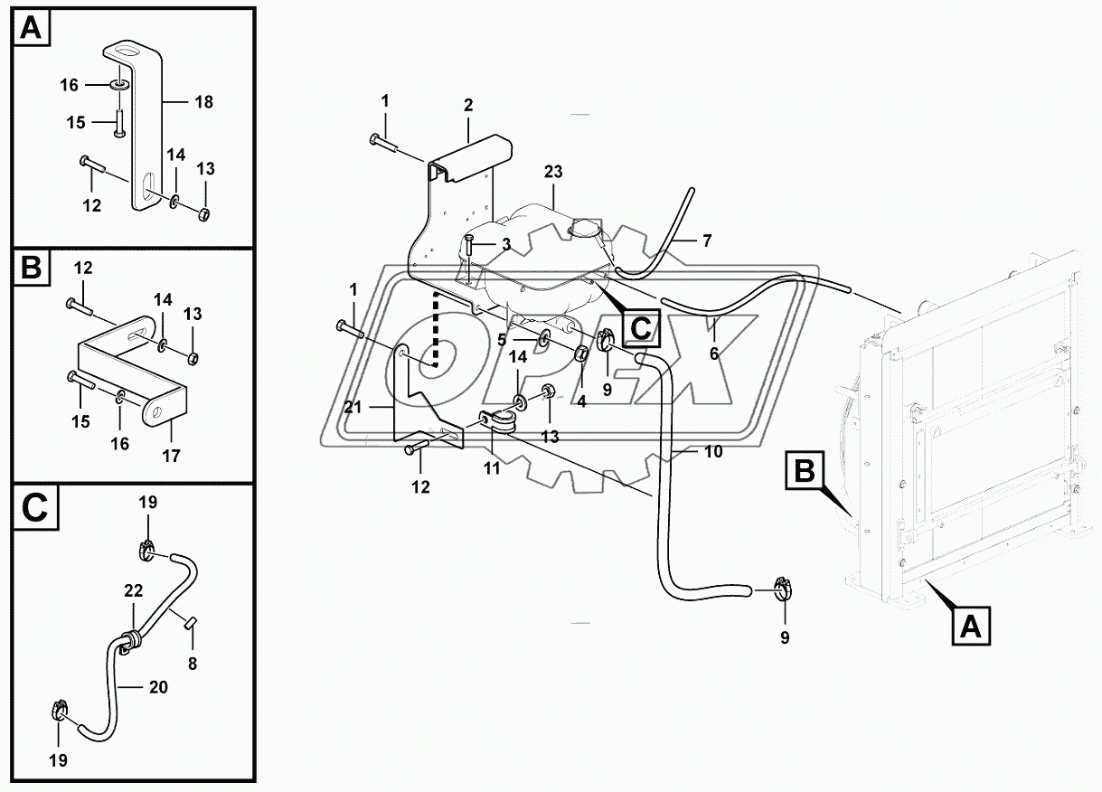 Expansion tank assembly