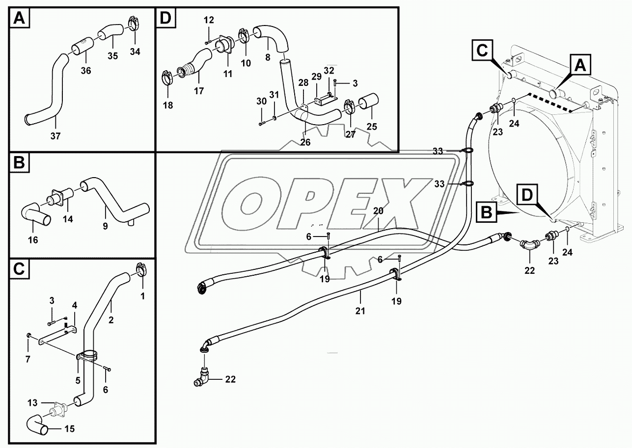 Radiator hose assembly