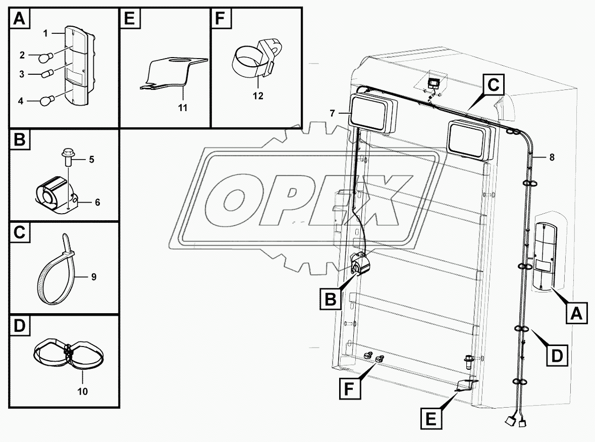 Engine hood electric assembly