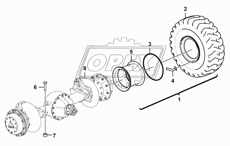 Rear axle 1