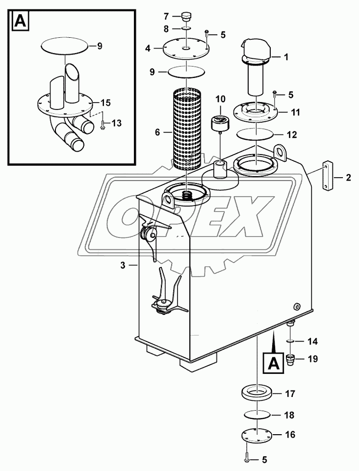 Hydraulic oil tank assembly