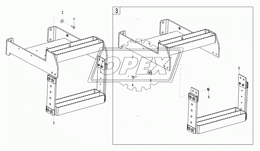 Down ladder assembiy