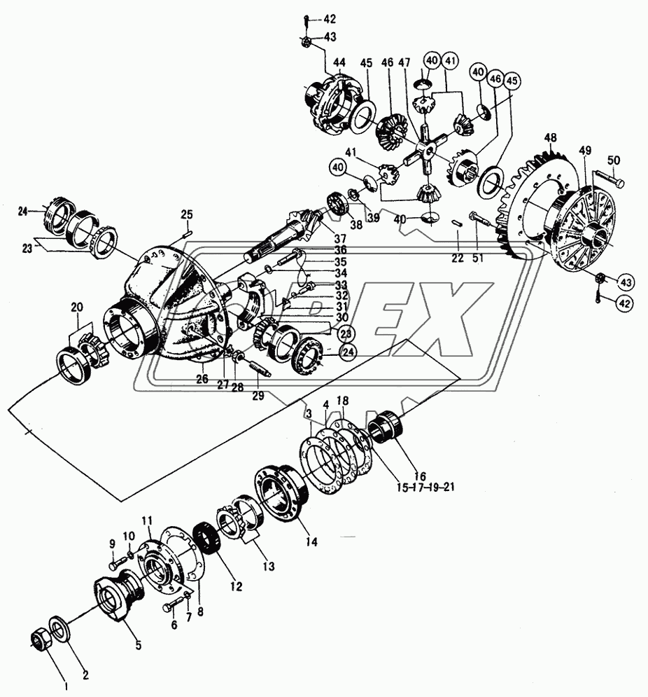 REAR AXLE MAIN DRIVE ASSY