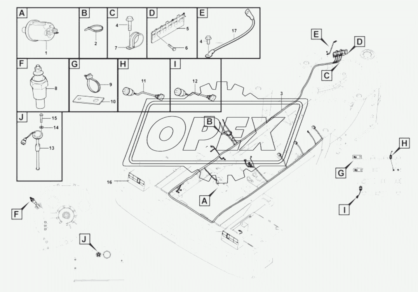 Electrical assembly-rear frame