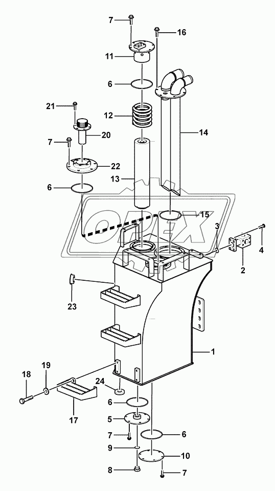 Hydraulic oil tank system 2